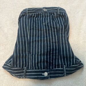 Princess poly denim zipperback strechy trendy tube top.